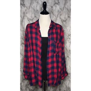 Plus Size Como Vintage Plaid Shirt